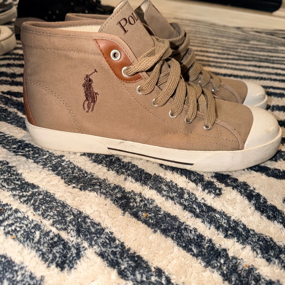 Polo by Ralph Lauren Men's Tan High-Top Sneakers